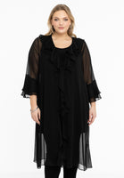 Cardi-blouse frilled VOILE - black  - #1