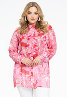 Blouse frilled FLORIDA - red  - #1