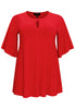 Tunic wide bottom circle sleeve DOLCE - red  - #4