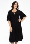Dress A-line circle sleeve DOLCE - black