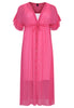 Cardi-dress frilled sleeve VOILE - pink - #4