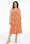 Dress puckering AZALEA - orange 