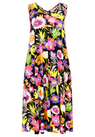 Dress sleeveless V-neck HAYFLOWER - black  - #4