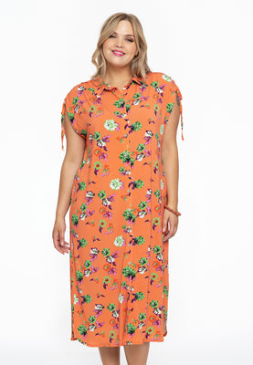 Jurk met strikjes AZALEA - orange  - #1