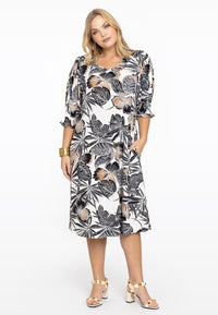 Dress smocked cuff JARDIN - white - #2