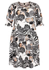Dress smocked cuff JARDIN - white - #4
