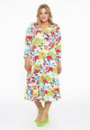 Buttoned dress V-neck MAYFLOWER - white