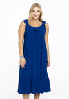 Sleeveless dress frill strap DOLCE - indigo