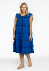 Dress long ruffles FLAME JERSEY - indigo