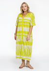 Dress wide slit MEADOW - green