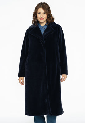 Blazer coat faux fur - blue - #1