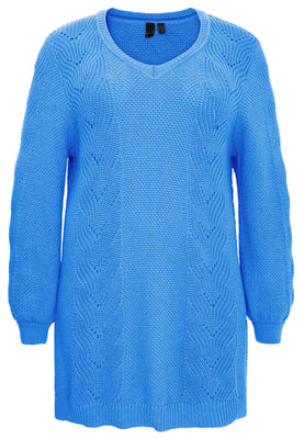 Pullover cable KNIT - light blue - #2