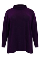 Pullover turtle neck LUREX - purple  - #3