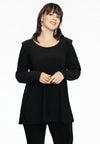 Tunic flare with shoulder pads DOLCE - black
