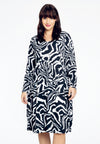 Dress ruffles ZEBRA - black 