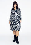Dress ruffles ZEBRA - black