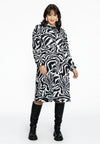 Blouse-dress puff sleeve ZEBRA - black