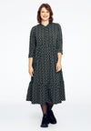 Dress ruffled BARONNE - black