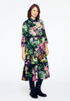 Dress ruffled ORCHIDEE - black