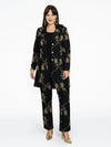 Blazer long LUREX FLOWER - black