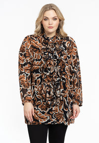 Blouse met ruches BOTANIQUE - black - #1