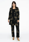 Trousers LUREX FLOWER - black