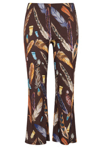 Trousers bootcut FEATHERS - brown - #3