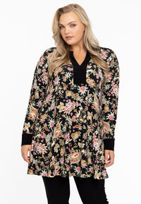 Tunic taped wide bottom PAISLEY - black - #1