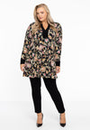 Tunic taped wide bottom PAISLEY - black