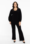 Tunic flare puff sleeve DOLCE - black