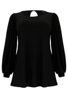 Tunic flare puff sleeve DOLCE - black - #4