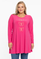 Tunic wide bottom RHINESTONES - pink - #1