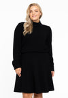 Shirt puff sleeve DIAGONAL - black