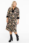 Taped A-line dress PAISLEY - black