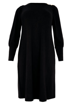 Dress puff sleeve DIAGONAL - black  - #3