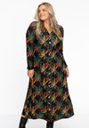 Dress Buttoned long BOTANICA - green