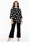 Shirt A-line Turtle neck DAISY - black