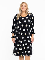 Dress puff sleeve DAISY - black  - #1