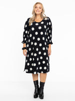 Dress puff sleeve DAISY - black  - #2