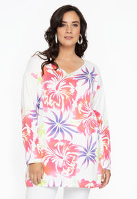 Pullover V-neck LELY - white - #1