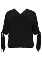 Blouse V-neck bows DOLCE - black - #4