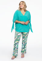 Blouse V-neck bows DOLCE - turquoise - #2