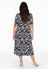 Dress front zipper LEAVES - black - #3