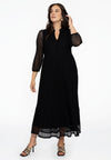 Dress puffed sleeve LACE - black