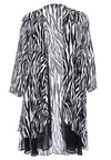 Cardigan long double front ZEBRA - black - #4