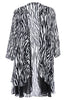 Cardigan long double front ZEBRA - black  - #4