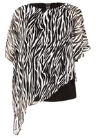 Tunic voile ZEBRA - black  - #4