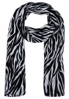 Scarf double fabric ZEBRA - black - #3