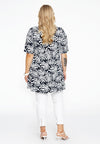 Tunic wide bottom SEA LEAF - black - #3