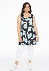 Singlet flare V-neck CALYPSO - black